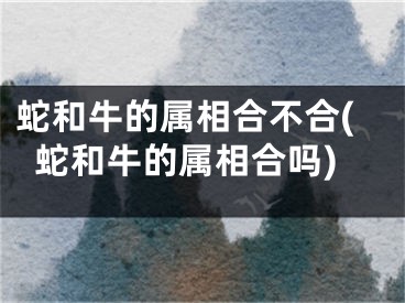 蛇和牛的属相合不合(蛇和牛的属相合吗)