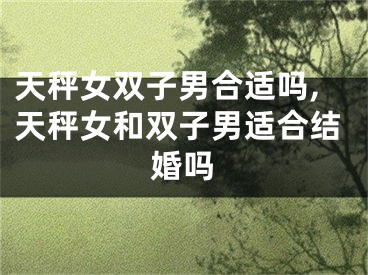 天秤女双子男合适吗,天秤女和双子男适合结婚吗