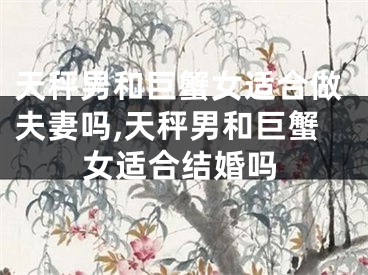天秤男和巨蟹女适合做夫妻吗,天秤男和巨蟹女适合结婚吗
