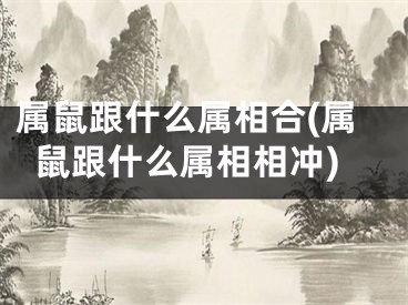 属鼠跟什么属相合(属鼠跟什么属相相冲)