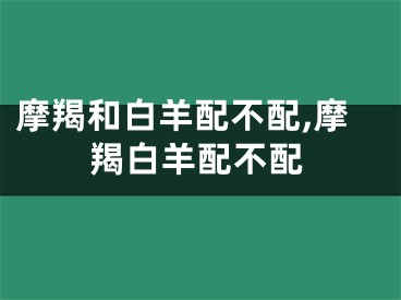摩羯和白羊配不配,摩羯白羊配不配