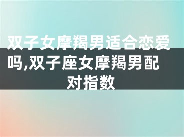 双子女摩羯男适合恋爱吗,双子座女摩羯男配对指数