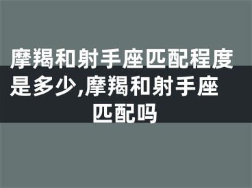 摩羯和射手座匹配程度是多少,摩羯和射手座匹配吗