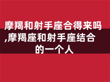 摩羯和射手座合得来吗,摩羯座和射手座结合的一个人