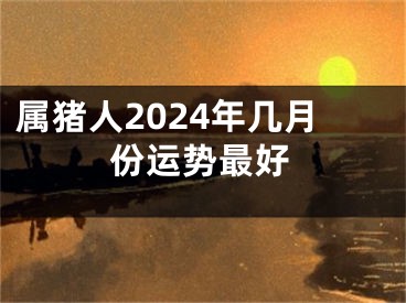 属猪人2024年几月份运势最好