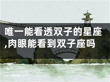 唯一能看透双子的星座,肉眼能看到双子座吗