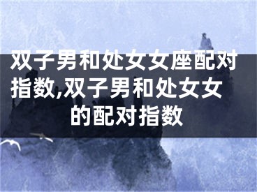 双子男和处女女座配对指数,双子男和处女女的配对指数