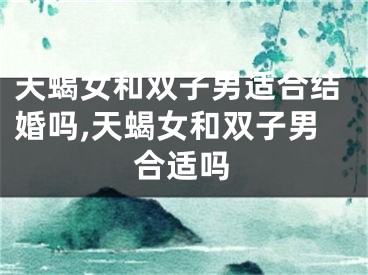 天蝎女和双子男适合结婚吗,天蝎女和双子男合适吗