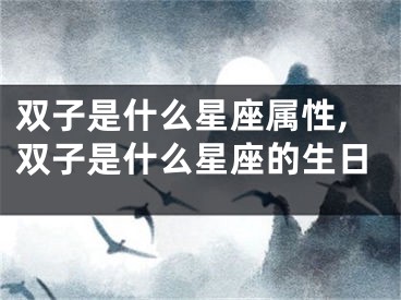 双子是什么星座属性,双子是什么星座的生日