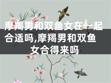 摩羯男和双鱼女在一起合适吗,摩羯男和双鱼女合得来吗