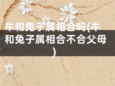 牛和兔子属相合吗(牛和兔子属相合不合父母)