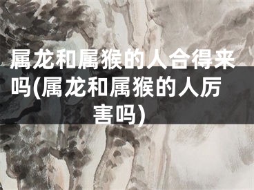 属龙和属猴的人合得来吗(属龙和属猴的人厉害吗)