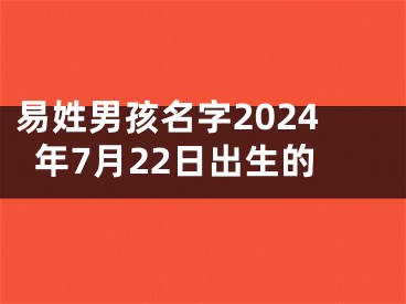 易姓男孩名字2024年7月22日出生的