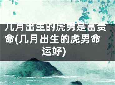 几月出生的虎男是富贵命(几月出生的虎男命运好)
