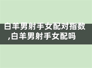 白羊男射手女配对指数,白羊男射手女配吗