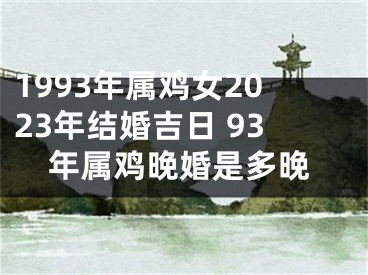 1993年属鸡女2023年结婚吉日 93年属鸡晚婚是多晚