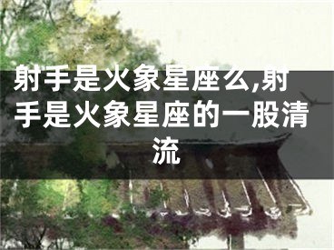 射手是火象星座么,射手是火象星座的一股清流