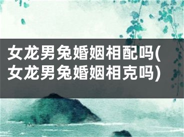女龙男兔婚姻相配吗(女龙男兔婚姻相克吗)