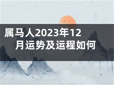 属马人2023年12月运势及运程如何