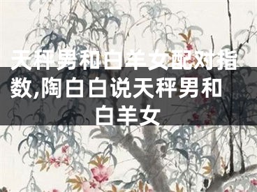 天秤男和白羊女配对指数,陶白白说天秤男和白羊女