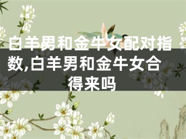 白羊男和金牛女配对指数,白羊男和金牛女合得来吗