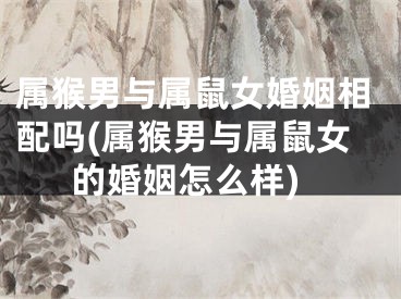 属猴男与属鼠女婚姻相配吗(属猴男与属鼠女的婚姻怎么样)