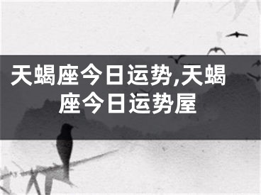 天蝎座今日运势,天蝎座今日运势屋