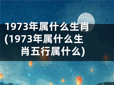 1973年属什么生肖(1973年属什么生肖五行属什么)