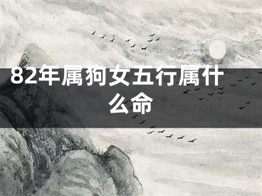 82年属狗女五行属什么命