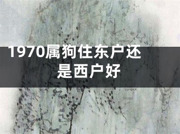 1970属狗住东户还是西户好