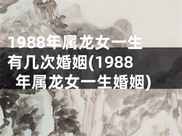 1988年属龙女一生有几次婚姻(1988年属龙女一生婚姻)