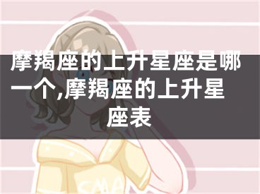 摩羯座的上升星座是哪一个,摩羯座的上升星座表