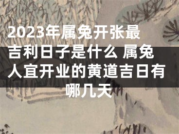 2023年属兔开张最吉利日子是什么 属兔人宜开业的黄道吉日有哪几天