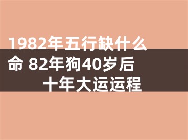 1982年五行缺什么命 82年狗40岁后十年大运运程