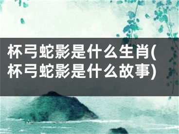 杯弓蛇影是什么生肖(杯弓蛇影是什么故事)