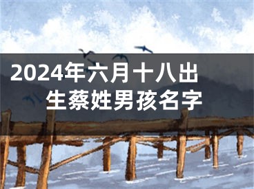 2024年六月十八出生蔡姓男孩名字