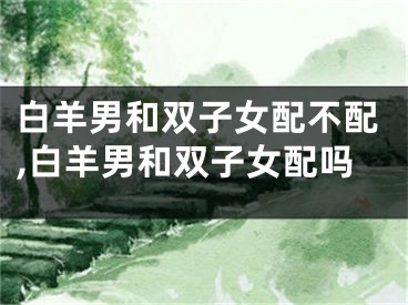 白羊男和双子女配不配,白羊男和双子女配吗