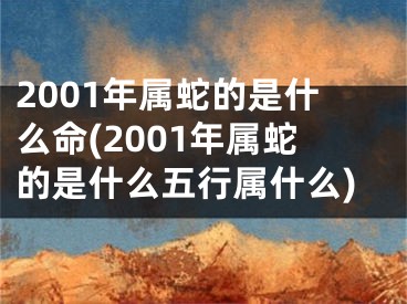 2001年属蛇的是什么命(2001年属蛇的是什么五行属什么)