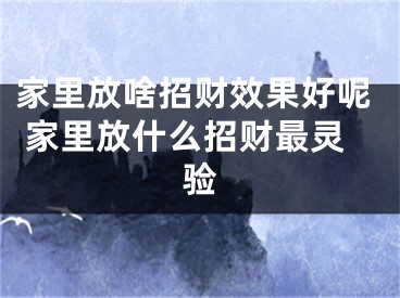 家里放啥招财效果好呢 家里放什么招财最灵验