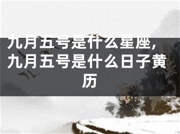 九月五号是什么星座,九月五号是什么日子黄历