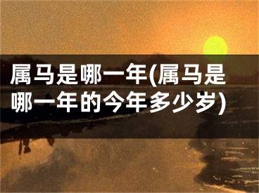 属马是哪一年(属马是哪一年的今年多少岁)