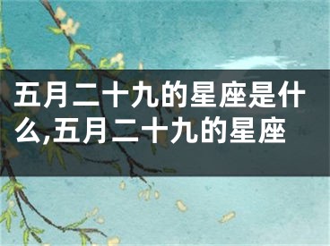 五月二十九的星座是什么,五月二十九的星座