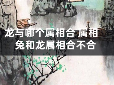 龙与哪个属相合 属相兔和龙属相合不合