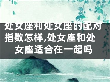 处女座和处女座的配对指数怎样,处女座和处女座适合在一起吗