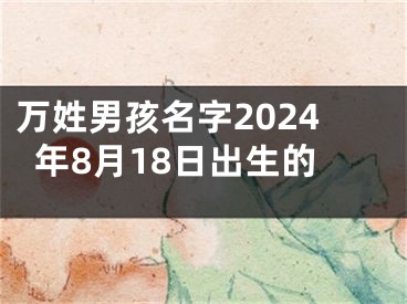 万姓男孩名字2024年8月18日出生的