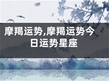 摩羯运势,摩羯运势今日运势星座
