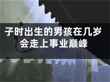 子时出生的男孩在几岁会走上事业巅峰