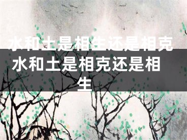 水和土是相生还是相克 水和土是相克还是相生 