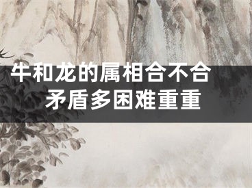 牛和龙的属相合不合 矛盾多困难重重