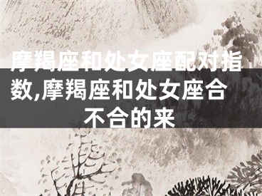摩羯座和处女座配对指数,摩羯座和处女座合不合的来